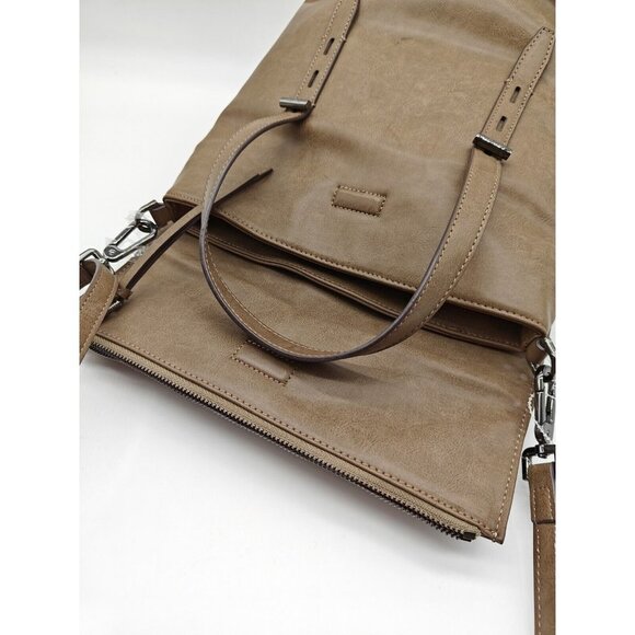 Calvin Klein Aurora Faux Leather Convertible Tote Backpack- Brown/taupe main image 16